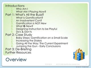 Gamification how to gamify learning and instruction Part 1 (of 3) | PPTX