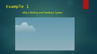 Example 1
eBay's Bidding and Feedback System
 