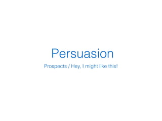 Persuasion
Prospects / Hey, I might like this!
 