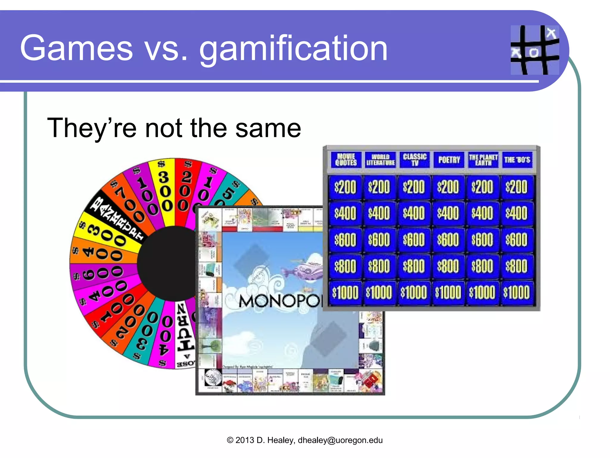 Which ones are games?

 Thumbs up for yes, thumbs down for no
 Hangman with this month’s vocabulary
 words

 E!


 www.manythings.org/hmf/hm-clothes.html




          © 2013 D. Healey, dhealey@uoregon.edu
 