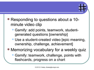 What could you do?

Let’s look back…




             © 2013 D. Healey, dhealey@uoregon.edu
 