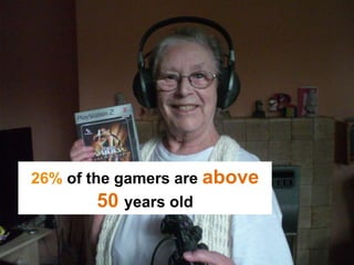 26% of the gamers are above
         50 years old
 