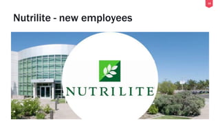 Nutrilite - new employees
18
 