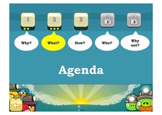 Why
Why?   What?   How?   Who?
                             not?




           Agenda
 