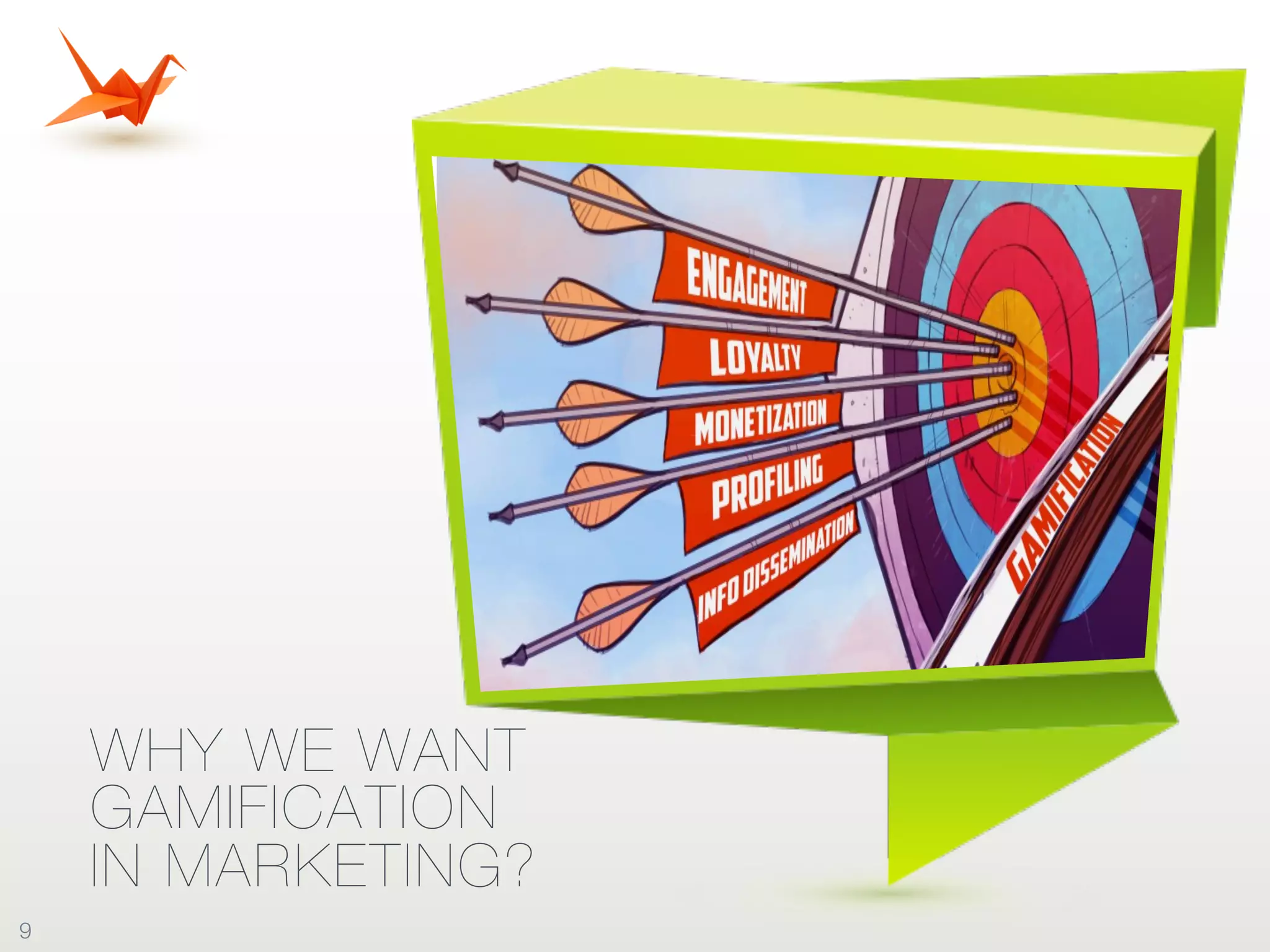 WHY WE WANT
GAMIFICATION
IN MARKETING?
9