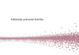 Fallstricke und erste Schritte

28

 