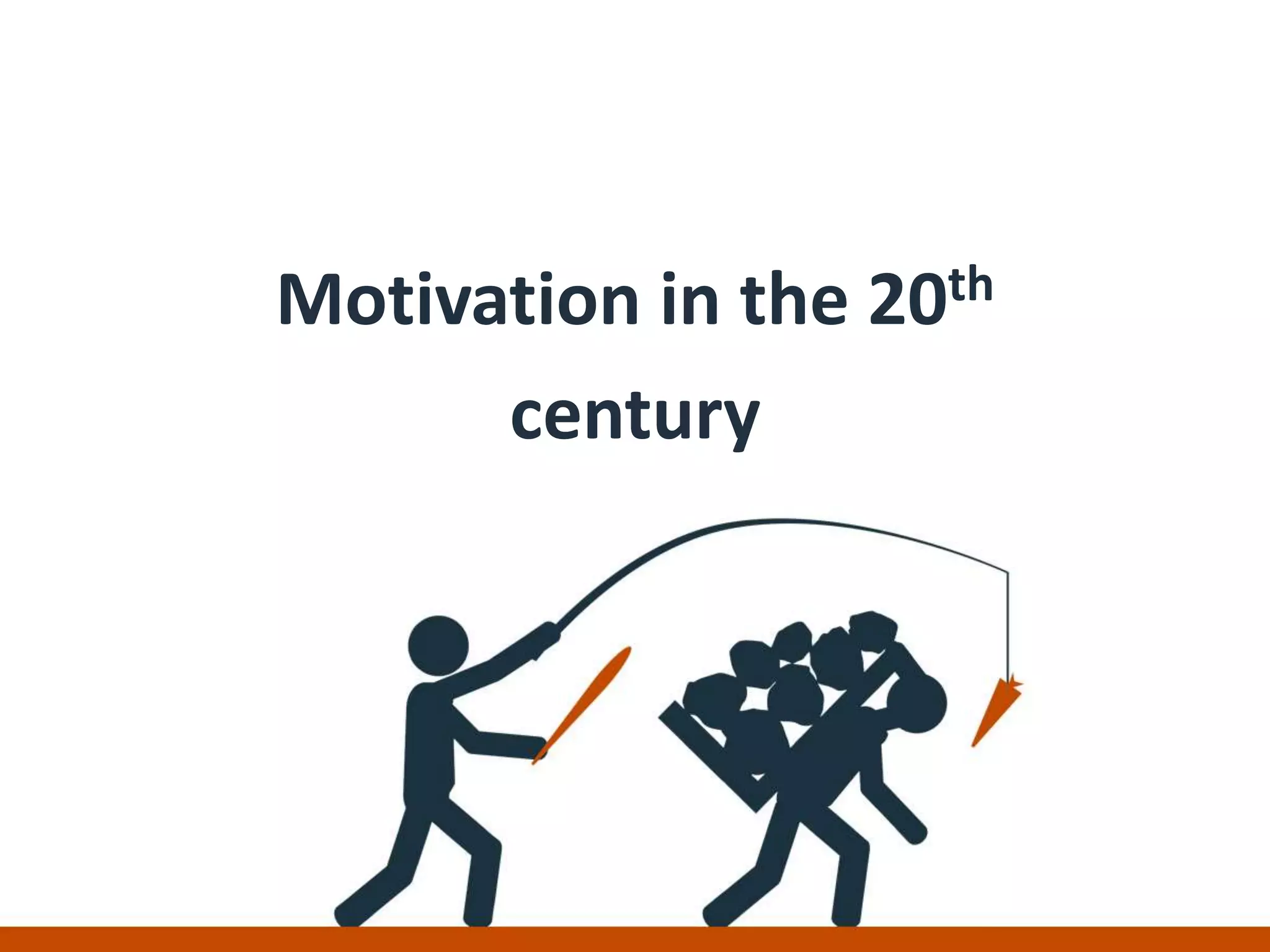 Motivation in the 20th
century
 