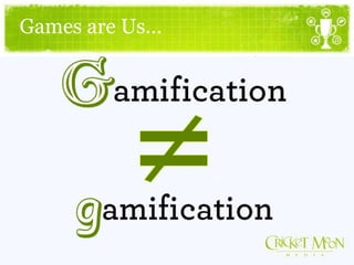 Games are Us…
 