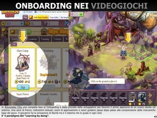 ONBOARDING NEI  VIDEOGIOCHI 