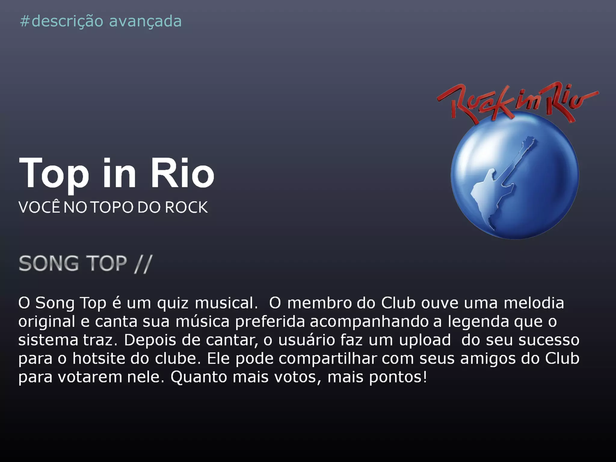 #descrição avançada
 