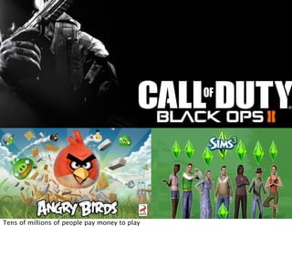 Tens of millions of people pay money to play
 