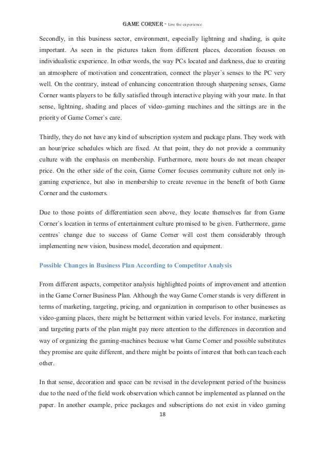 Gaming cafebusinessplan