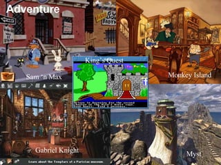 Adventure Sam ‘n Max Monkey Island Myst Gabriel Knight King’s Quest 
