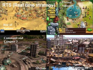 RTS (Real time strategy) Rise of Nations Virtual Villagers Age of Empires III Command and Conquer 3 
