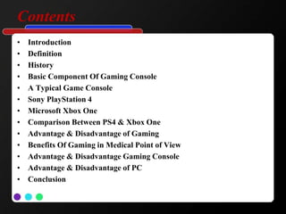 Gaming Introduction Gaming Console | PPTX
