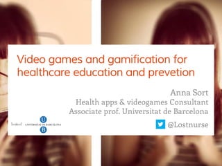 Click to edit Master title
style
Video games and gamification for
healthcare education and prevetion
 