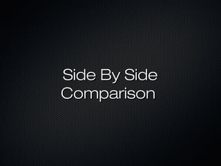 Side By SideSide By Side
ComparisonComparison
 