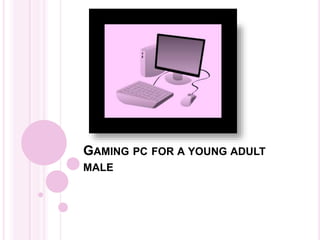 GAMING PC FOR A YOUNG ADULT 
MALE 
 