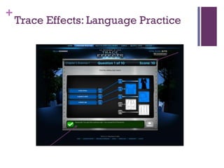 +
    Trace Effects: Language Practice
 