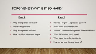 CC TO: it talks about forgiveness, how to deal with forgiveness.ppt