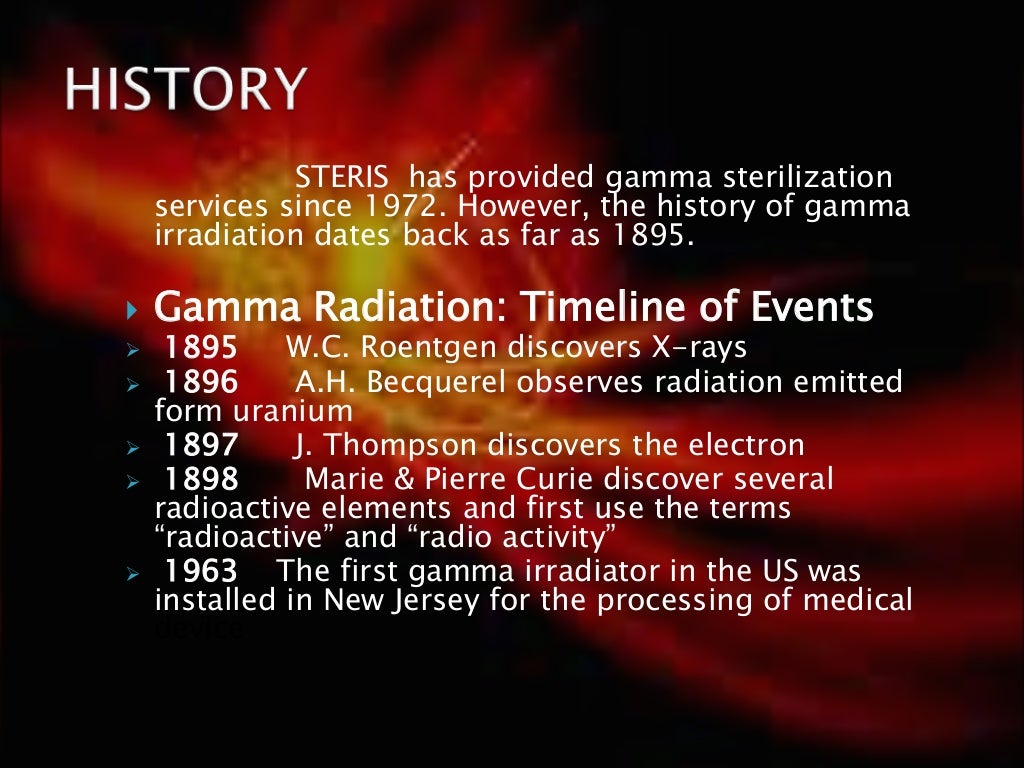 Gamma rays sterilization