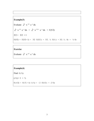 Gamma Beta Functions 1
