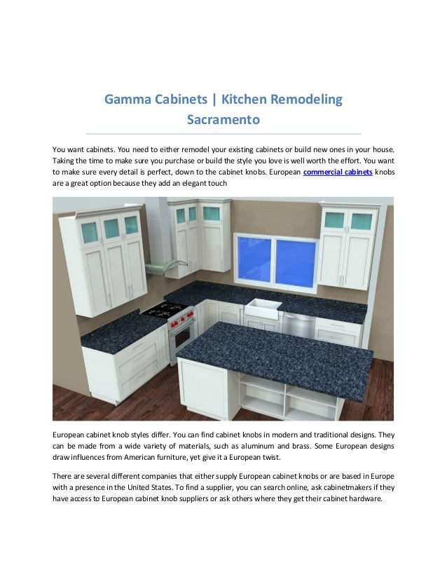 Gamma Cabinets Kitchen Remodeling Sacramento