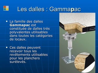 Les dalles : Gamma p ac <ul><li>La famille des dalles  Gammapac  est constituée de dalles très polyvalentes utilisables da...