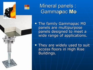Mineral panels :  Gamma p ac  Mo ,[object Object],[object Object]