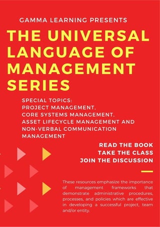 Gamma Learning - The Universal Language of Management Series | PDF