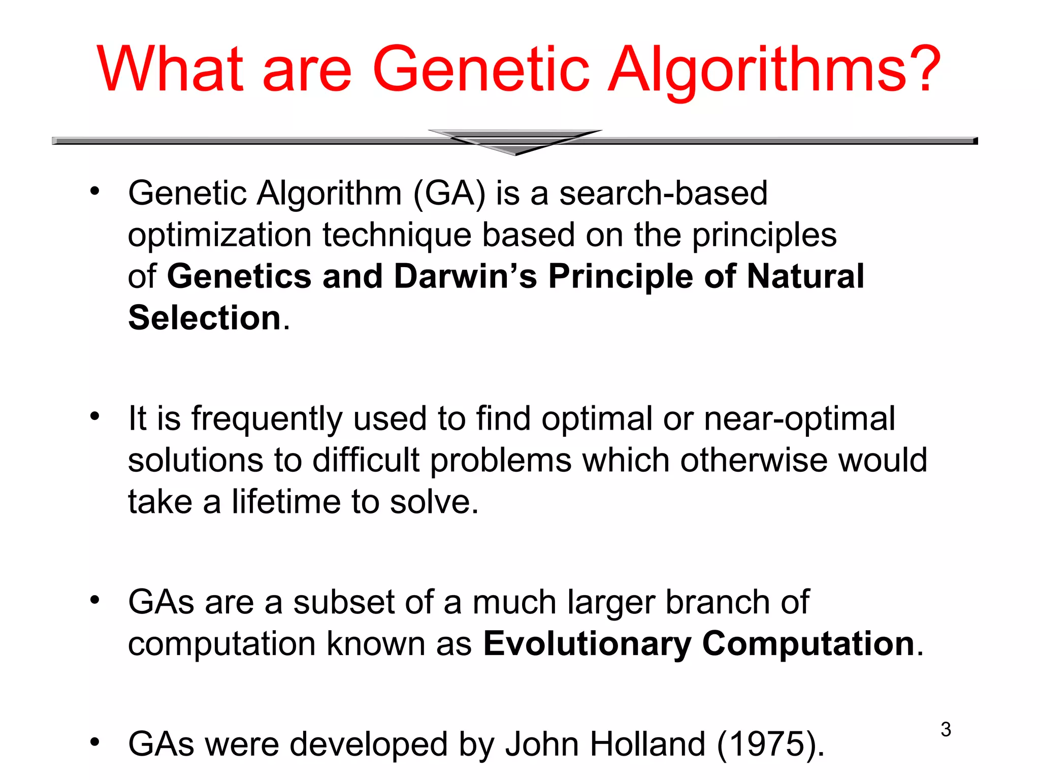 Genetic Algorithms - GAs | PPT