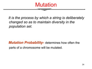 Mutation Probability Genetic Algorithms - GAs | PPT