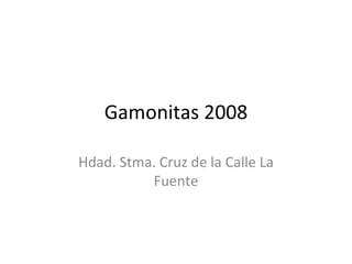 Gamonitas 2008 Hdad. Stma. Cruz de la Calle La Fuente 