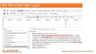 .de Digital Analytics: Measure Meetup CGN #2
GA Hit unter der Lupe
 