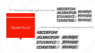Huruf R Gamtek Gamtek kepala gambar mata kuliah gambar teknik | PPTX