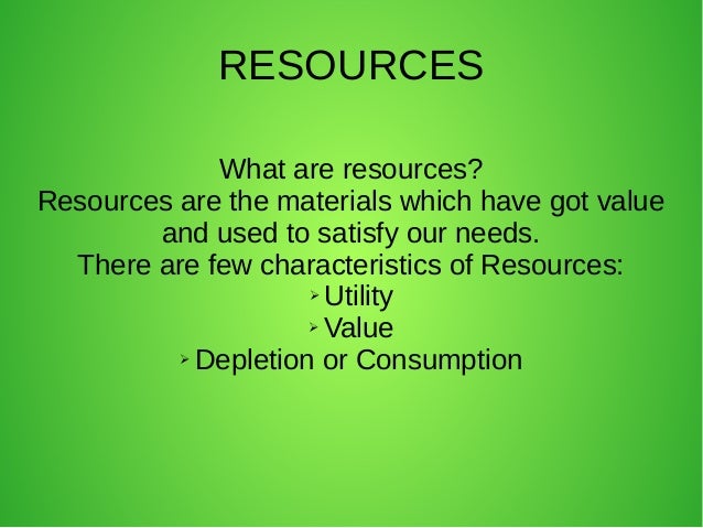 Resources Types Resources Types