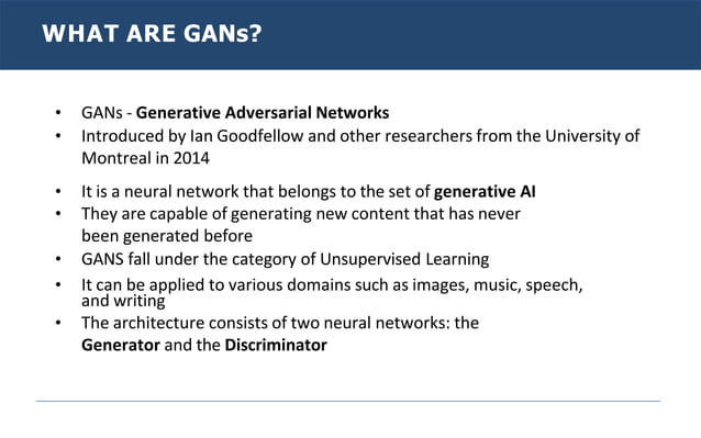 Generative Adversarial Network (GANs). | PPTX