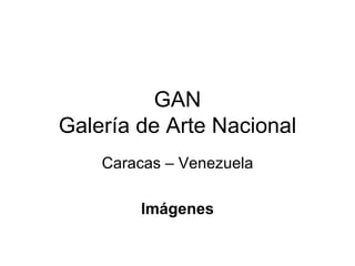 GAN Galería de Arte Nacional Caracas – Venezuela Imágenes 