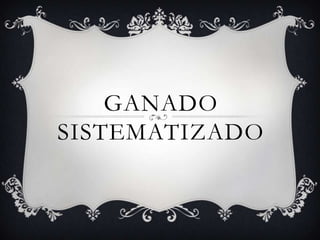 GANADO
SISTEMATIZADO
 