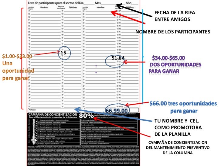 formato de rifa entre amigos