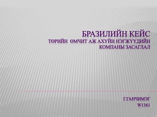 Төрийн өмчит компаний засаглал 