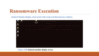 Ransomware Execution
Isolated Machine Display when tested with Gand-crab Ransomware artifacts.
Figure. (20) Isolated machine display screen.
 