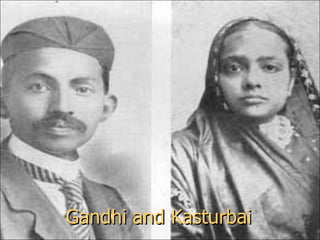 Gandhi and Kasturbai 