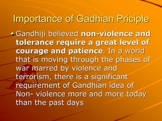 Gandhian priciples | PPT