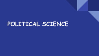 POLITICAL SCIENCE
 