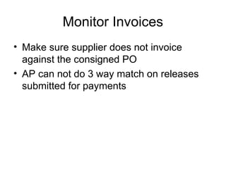Understanding Oracle Consigned Inventory | PPT