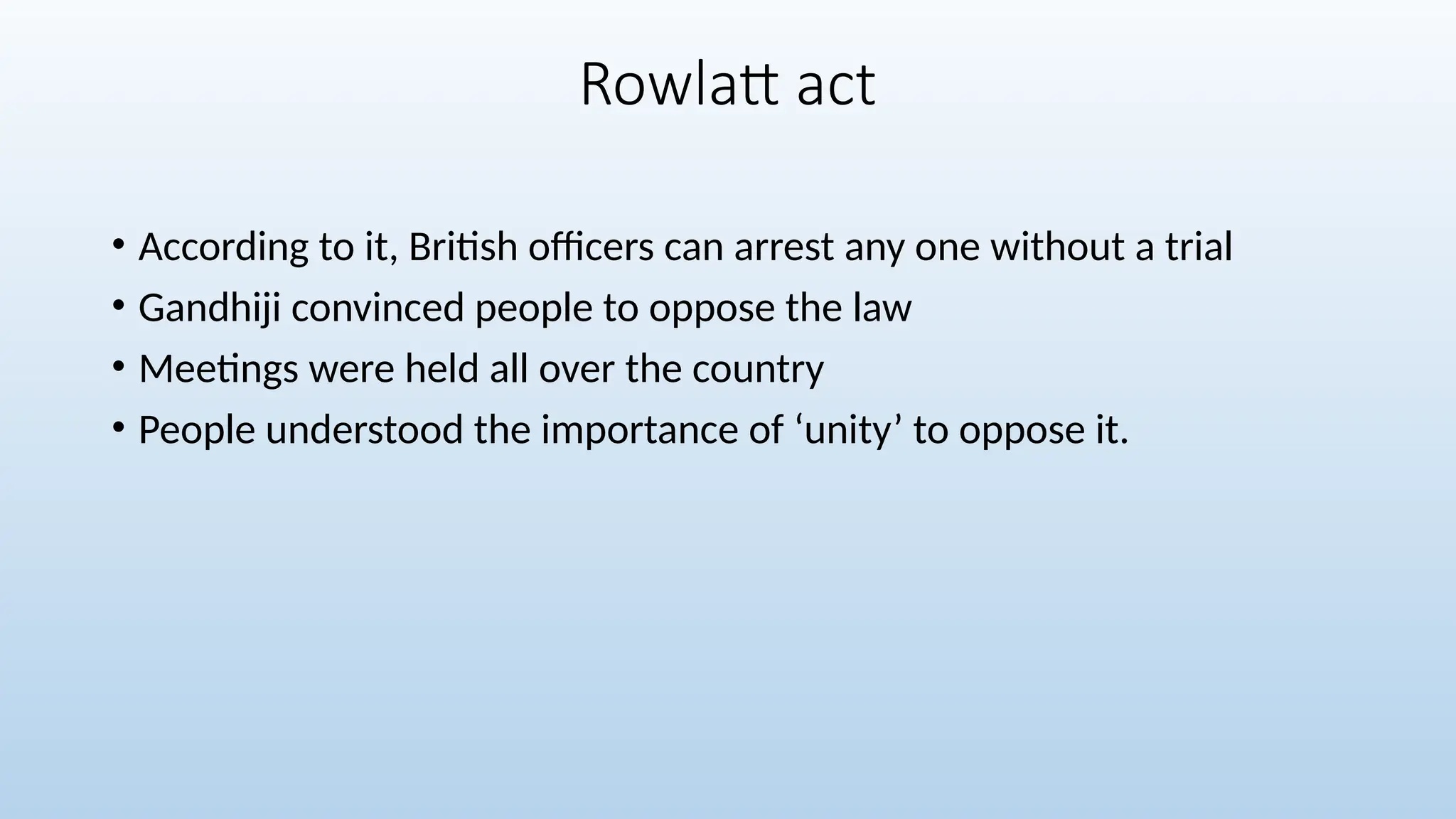 Gandhiji leads the nation.pptx Rowlatt act and Satyagraha - glimpse | PPTX