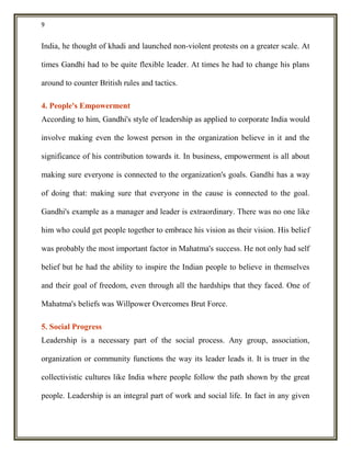 Gandhi : Leader of Leaders by Dr.Mahboob Khan Phd