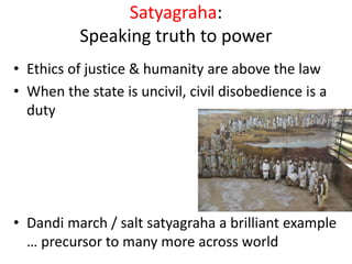 Gandhi Lives! Perspectives on Satyagraha, Swaraj & Self-reliance | PPTX