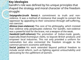 GANDHIS VIEWS ON NON VOILENCE AND SOCIAL ISSUES | PPTX